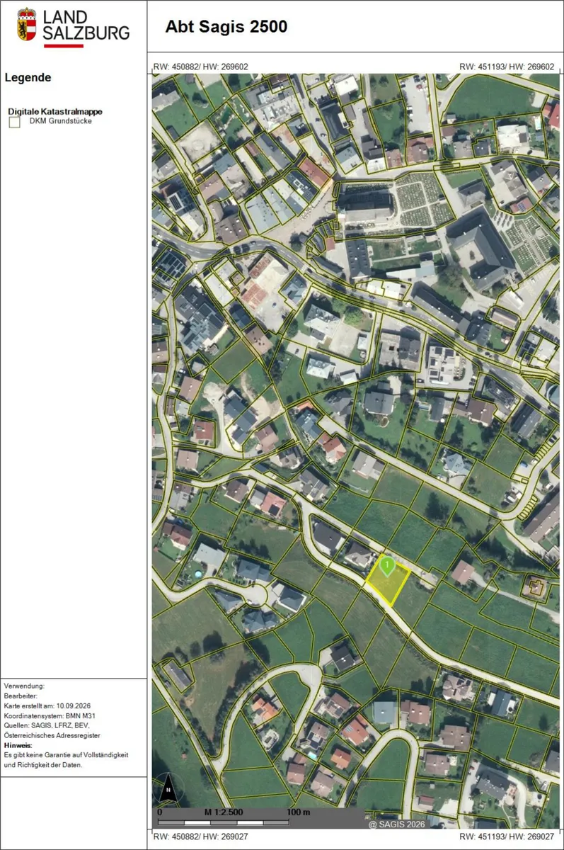 Sonniges TOP-Baugrundstück mit Panoramablick in Abtenau (680 m²) - Privatverkauf / Provisionsfrei - Ansicht 2
