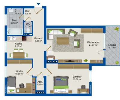 3-Zimmer-Wohnung mieten in Scheibbs – 77 m², € 870 – Bild 8 von 8