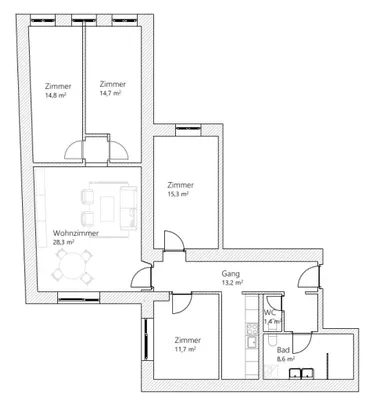 5-Zimmer-Wohnung mieten in Wien – 119 m², € 2.100 – Bild 8 von 8