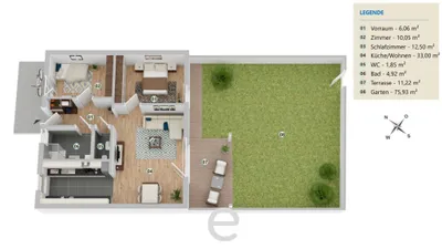 3-Zimmer-Wohnung kaufen in Wels – 68,38 m², € 371.100 – Bild 2 von 12