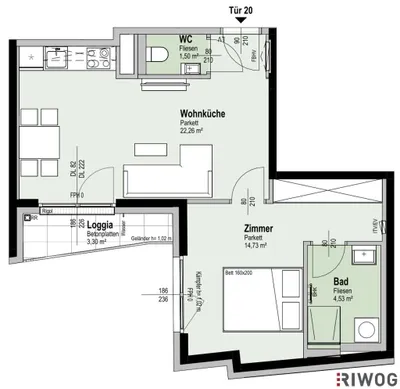 2-Zimmer-Wohnung kaufen in Wien – 43,02 m², € 303.100 – Bild 53 von 53