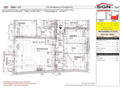 3-Zimmer-Wohnung mieten in Sankt Pölten Land – 81,74 m², € 779 – Bild 7 von 7