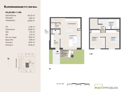 3-Zimmer-Haus kaufen in Wien – 84,23 m², € 449.000 – Bild 17 von 17