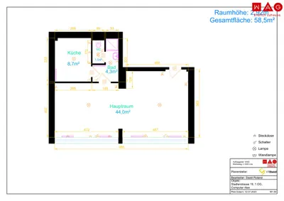 2-Zimmer-Gewerbeimmobilie mieten in Linz – 61 m², € 908 – Bild 8 von 8