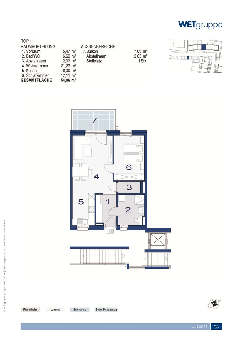 Wohnung – Hochwolkersdorf (Dorf) - Ansicht 2