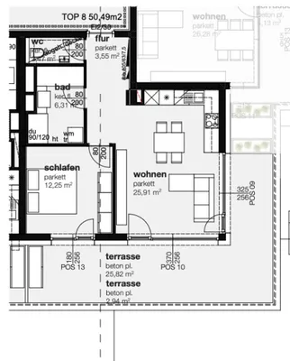 2-Zimmer-Wohnung mieten in Gmunden – 50,49 m², € 1.059 – Bild 13 von 14