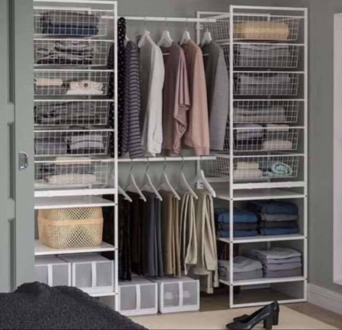 Ikea JONAXEL Schrankkombination, wei, 142-178x51x173 cm Regal Aufbewahrung  Schrank Drahtkrbe Abholung bis 26/05 NP.: ca.200,  120,- (1120 Wien) -  willhaben