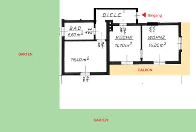 Sonnige 2-Zimmer Wohnung mit Badewanne, Balkon und Garten in Eggersdorf, photo 1