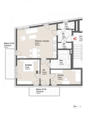 3-Zimmer-Wohnung kaufen in Salzburg Stadt – 85,84 m², € 749.505 – Bild 7 von 7