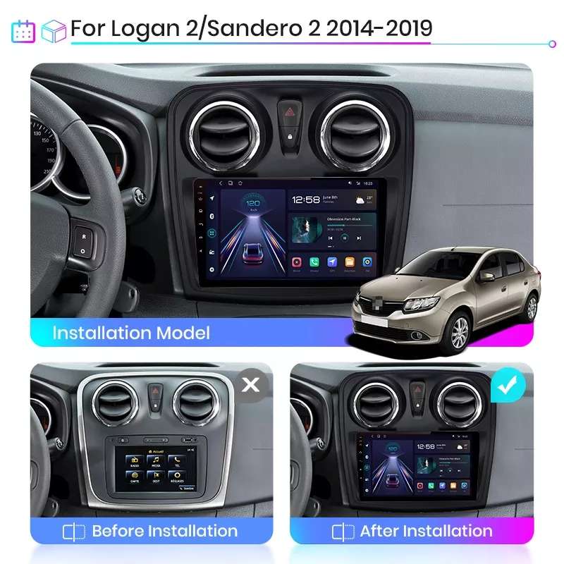 Android Autoradio für Renault Logan 2 Sandero 2014-2019 CarPlay 4G Auto  Multimedia GPS Autoradio Whatsapp: 0 0 4 3 /6 6 0 8 0 7 0 0 1 3, € 165,-  (5280 Braunau am Inn) - willhaben