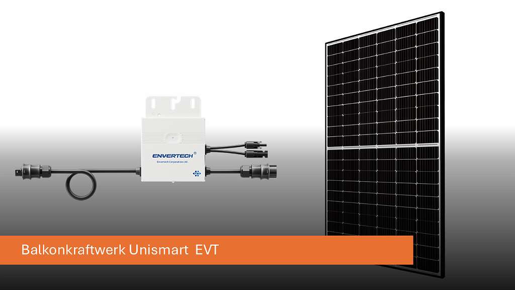 Balkonkraftwerk 410 Watt Solaranlage/Photovoltaikanlage Plug & Play Komplett Set ( 1-Phasig ) 1 Modul + EVT 360