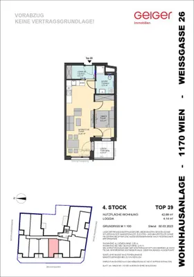 2-Zimmer-Wohnung kaufen in Wien – 42,69 m², € 330.200 – Bild 3 von 22
