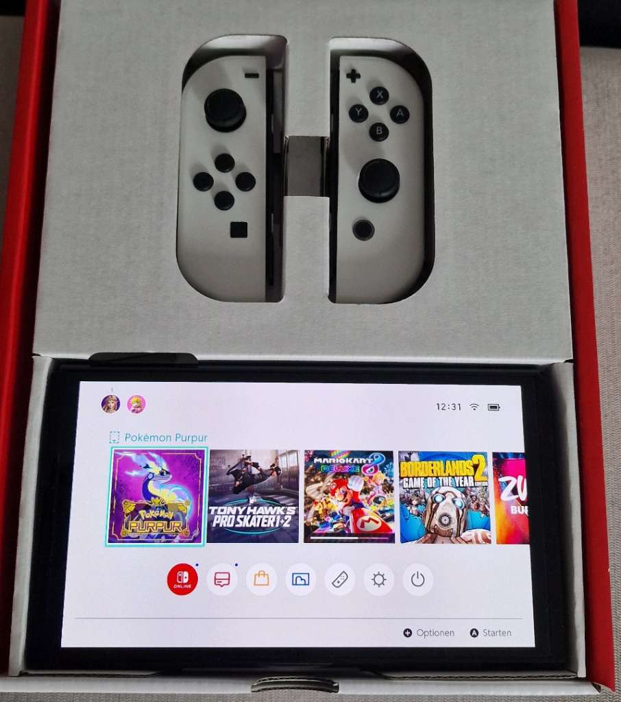 Nintendo Switch Oled Set inkl. 5 Spiele & 2 Controller, € 465,- (1220 Wien)  - willhaben
