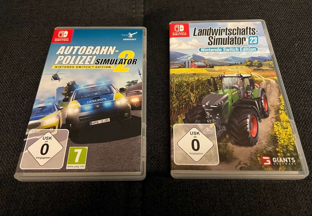 Nintendo Switch Spiele - Landwirtschafts-Simulator 23, Autobahnpolizei- Simulator 2, € 20,- (6094 Axams) - willhaben