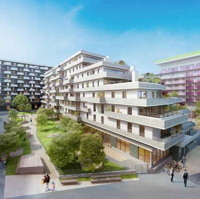 Helle 2-Zimmer-Wohnung mit Seeblick und 2 Balkonen - Seestadt, provisionsfrei