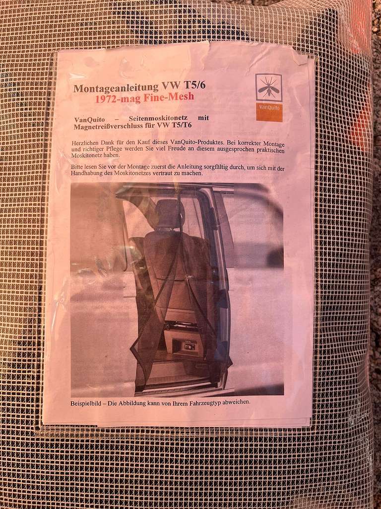 VanQuito Moskitonetz Seitentüre VW T5 / T6 - feinmaschig, € 125,- (6020  Innsbruck) - willhaben