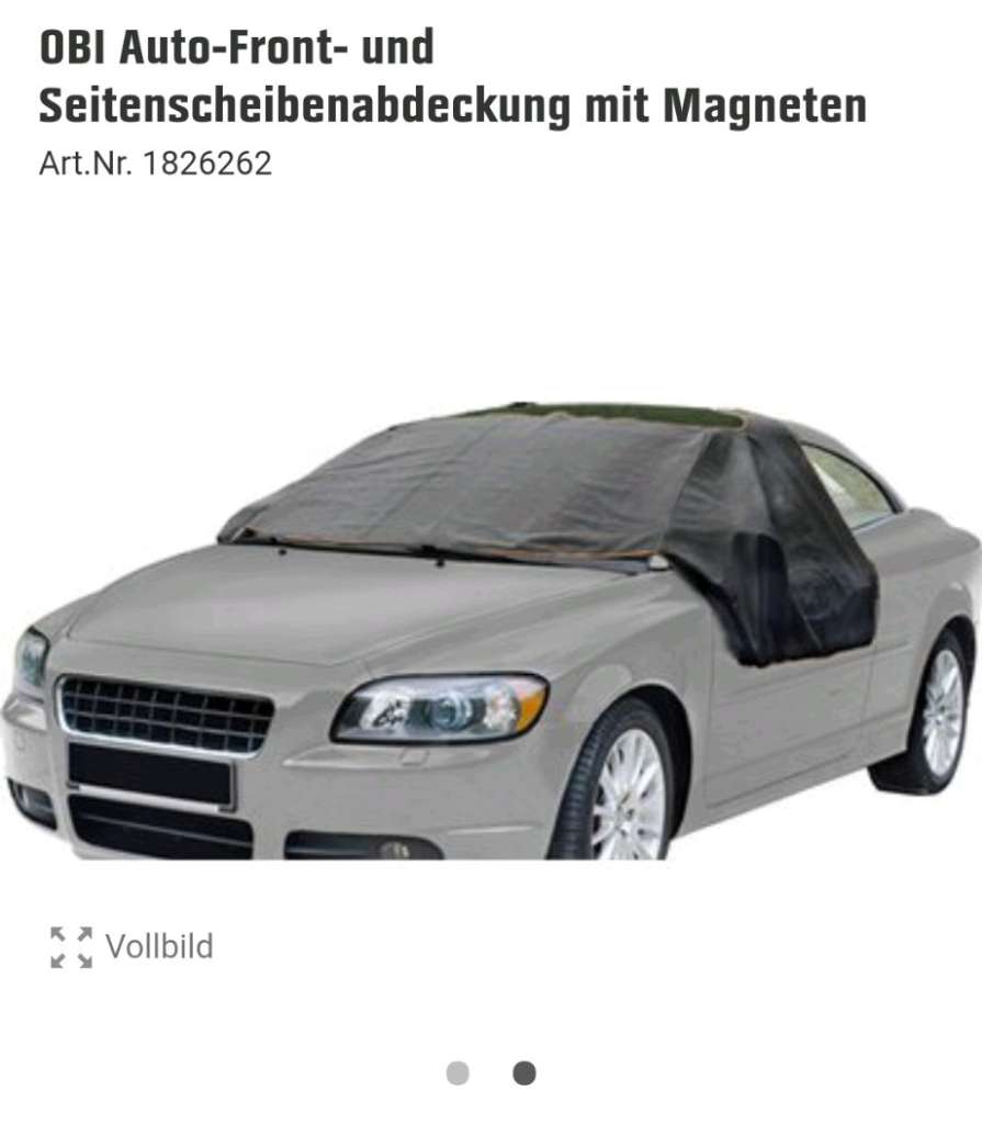 Auto Scheibenabdeckung mit Magneten, € 6,- (1140 Wien) - willhaben