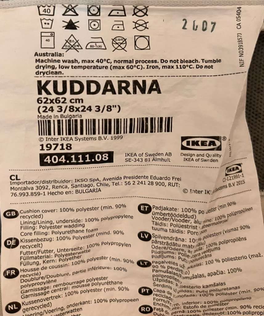 4 Stk. Ikea Kuddarna Sitzpolster mit Bezug, creme, € 40,- (4407 Dietach) -  willhaben