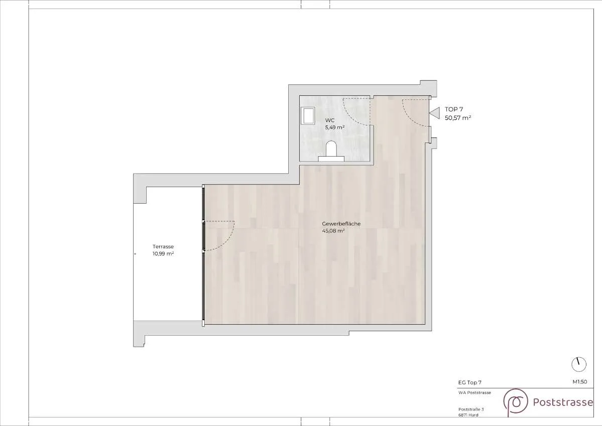 Perfektes Büro für Startups & Dienstleister - 50 m² im Zentrum von Hard! - Ansicht 2