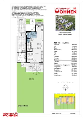 4-Zimmer-Haus mieten in Bruck an der Leitha – 112,8 m², € 1.536 – Bild 10 von 11