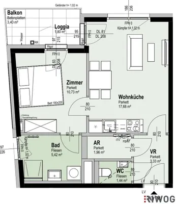 2-Zimmer-Wohnung kaufen in Wien – 40,56 m², € 343.000 – Bild 52 von 52