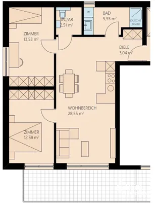 3-Zimmer-Wohnung kaufen in Innsbruck-Land – 65,76 m², € 481.000 – Bild 6 von 6