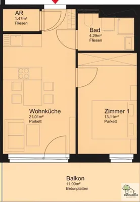 2-Zimmer-Wohnung mieten in Wiener Neustadt – 40 m², € 750 – Bild 10 von 10