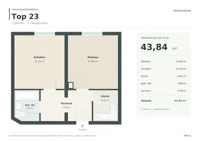 2-Zimmer-Wohnung kaufen in Innsbruck – 43,84 m², € 235.000 – Bild 14 von 14