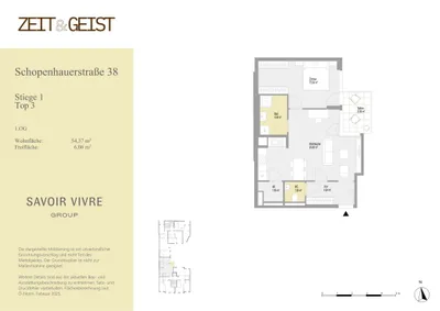 2-Zimmer-Wohnung mieten in Wien – 54,37 m², € 1.550 – Bild 5 von 5