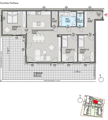 4-Zimmer-Wohnung kaufen in Graz – 110,35 m², € 779.800 – Bild 5 von 7