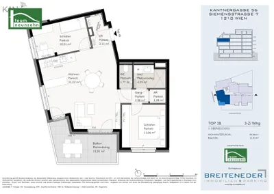 3-Zimmer-Wohnung kaufen in Wien – 64,86 m², € 445.000 – Bild 14 von 14