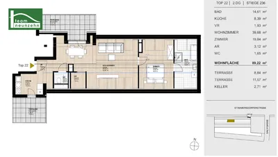 2-Zimmer-Wohnung mieten in Wien – 89,22 m², € 1.198 – Bild 23 von 23