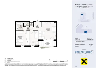 3-Zimmer-Wohnung kaufen in Wien – 60,06 m², € 502.700 – Bild 4 von 4