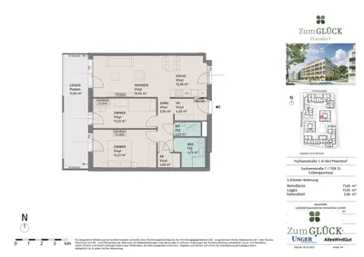 3-Zimmer-Wohnung mieten in Tulln – 71,65 m², € 1.160 – Bild 14 von 14