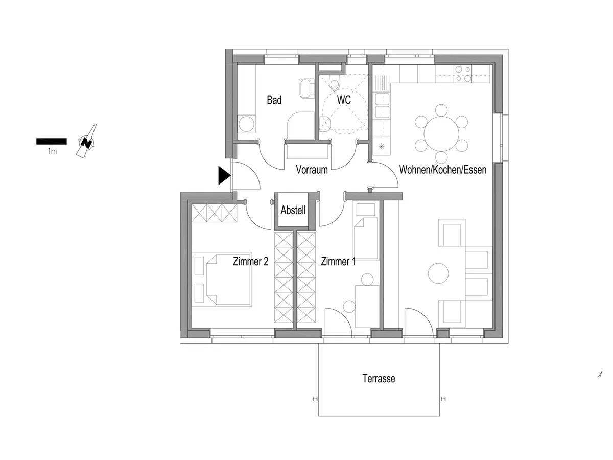 Schöne 3-Zimmer-Wohnung im Erdgeschoss mit Garten - geförderte Miete ODER geförderte Miete mit Kaufoption - 3 Zimmer - Ansicht 2