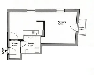 1-Zimmer-Wohnung mieten in Graz-Umgebung – 43,82 m², € 499 – Bild 7 von 7