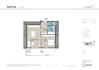 2-Zimmer-Wohnung kaufen in Linz – 57 m², € 380.000 – Bild 4 von 13