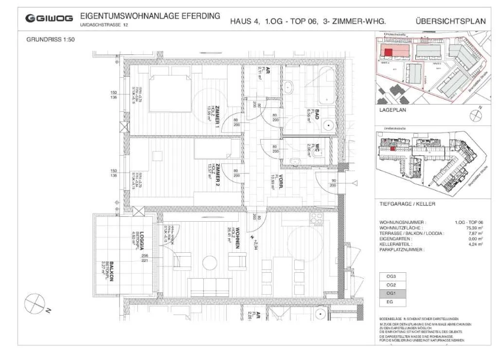 Wohnung – Eferding, Eferding Nord, Bezirk Eferding - Ansicht 2