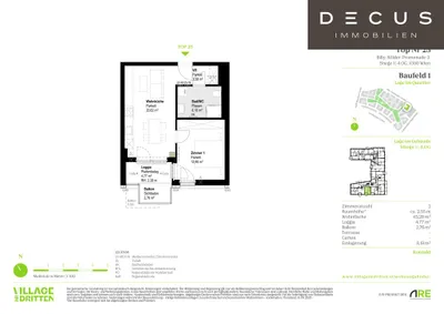 2-Zimmer-Wohnung mieten in Wien – 43,06 m², € 1.099 – Bild 5 von 5