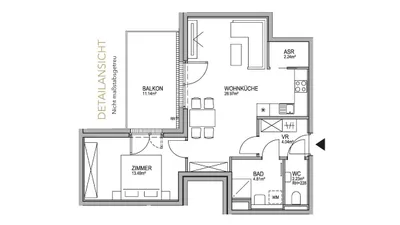 2-Zimmer-Wohnung kaufen in Wien – 55,78 m², € 415.000 – Bild 8 von 10