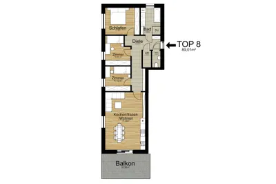 4-Zimmer-Wohnung kaufen in Graz – 89,01 m², € 406.596 – Bild 5 von 5