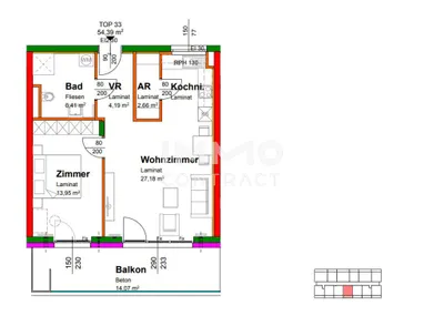 2-Zimmer-Wohnung kaufen in Krems an der Donau – 54 m², € 213.899 – Bild 2 von 8