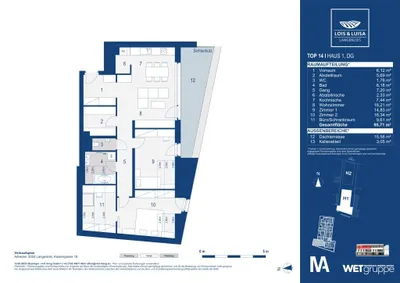 3-Zimmer-Wohnung kaufen in Krems Land – 95,71 m², € 449.000 – Bild 7 von 7