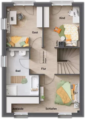 3-Zimmer-Haus kaufen in Mistelbach – 108 m², € 336.480 – Bild 5 von 5
