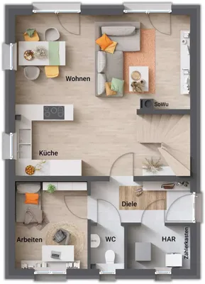 3-Zimmer-Haus kaufen in Mistelbach – 108 m², € 336.480 – Bild 4 von 5
