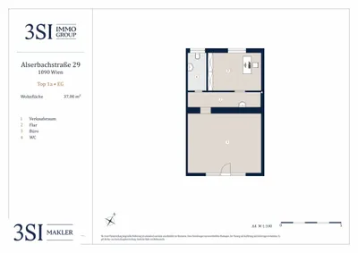 Gewerbeimmobilie mieten in Wien – 37 m², € 843 – Bild 7 von 7