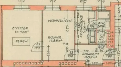 2-Zimmer-Wohnung mieten in Graz – 40,04 m², € 362 – Bild 2 von 2