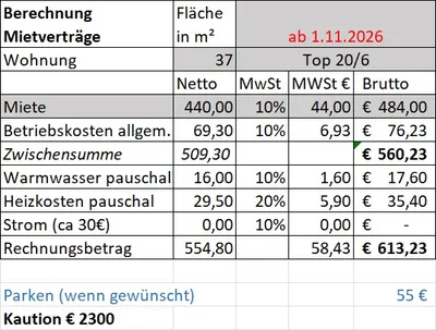 2-Zimmer-Wohnung mieten in Linz Land – 37 m², € 560 – Bild 2 von 13