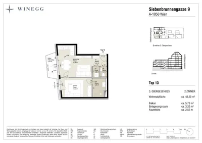 Immobilie kaufen in Wien – 43,3 m², € 347.500 – Bild 8 von 8