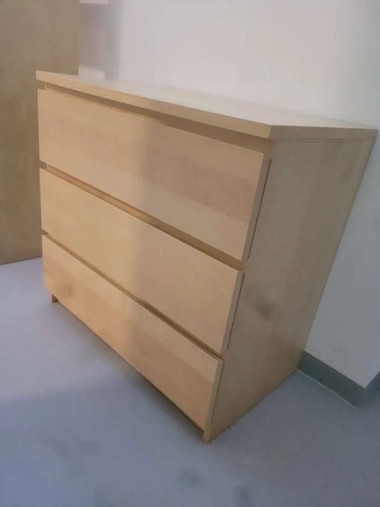 Ikea malm 3 laden kommode buche, € 50,- (2000 Stockerau)